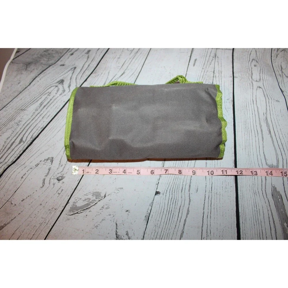 Wolfgang Puck Roll Up Carrying Case Garnish Bar Set Lots of Pieces NEW Green